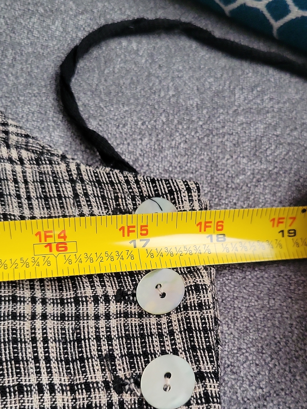 Vintage 90s Plaid Overall Maxi Dress With Side Button Detail - Picture 15 of 16
